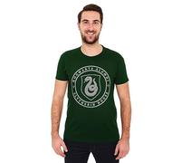 Elbenwald Hogwarts Alumni T-Shirt mit Slytherin Motiv für Harry Potter Fans Herren Damen Unisex Baumwolle grün - L