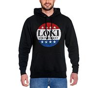 Elbenwald Hoodie - Verschiedene Motive wie Captain Marvel, Godzilla, Loki, Pennywise, Zurück in die Zukunft Mehrfarbig (DE/NL/SE/PL, Alphanumerisch, XL, Regular, Regular, Loki)