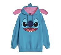 Elbenwald Lilo & Stitch - Hoodie mit Ohren Stitch Damen Blau (DE/NL/SE/PL, Alphanumerisch, L, Regular, Regular)
