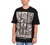 Elbenwald Marvel Comics T-Shirt Oversize mit Super Heroes Since 1939 Motiv für Herren Damen Unisex Baumwolle schwarz - S