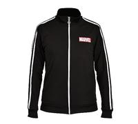 Elbenwald Marvel Trainingsjacke mit Logo Design für Herren Damen Unisex schwarz - M