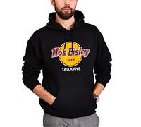 Elbenwald Mos Eisley Cafe Hoodie Frontprint für Star Wars Fans Herren Damen Baumwolle schwarz - M