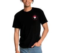 Elbenwald Naruto Uchiha Clan T-Shirt - Exklusives Anime-Motiv auf hochwertiger Baumwolle für Herren Damen Unisex Schwarz - S