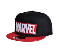 Elbenwald Snapback Cap - Marvel Motive wie Deadpool, Captain America Druckknopflasche Mehrfarbig (DE/NL/SE/PL, Alphanumerisch, Einheitsgröße, Marvel - Logo)