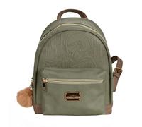 Elbenwald Star Wars The Mandalorian - Mini Rucksack Grogu mit Mando Reißverschluss und mit plüschigem Anhänger 24 x 29 x 14 cm verstellbar Grün und Braun