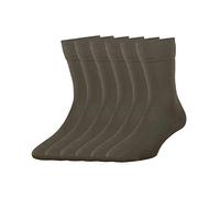 ELBEO Herren Business-Socken Freizeitsocken Bamboo 905901 6 Paar, Farbe:Braun, Menge:6 Paar (6x 1er Pack), Größe:43-46, Artikel:-9010 dkl. taupe