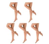 ELBEO Nur Die Damen Strumpfhose Da. Tanzstrumpfhose, 5 Stück 70 Den, Braun (Skin 4008), 44-46