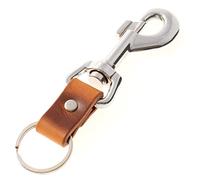 ELBERCRAFT® Schlüsselanhänger Leder mit Karabiner pur ohne Logo das kleine Geschenk zum Geburtstag Handmade in Germany Schlüsselband