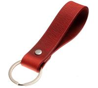 ELBERCRAFT® Schlüsselanhänger Leder pur ohne Logo das kleine Geschenk zum Geburtstag für Lieblingsmenschen Frauen oder Männer Handmade in Germany Schlüsselband rot