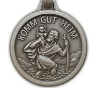 ELBKAISER - Christopherus Auto Schlüsselanhänger - Gute Fahrt - Heiliger Christophorus Auto Anhänger für Autofahrer - Schutzpatron Autofahrer - Christophorus für Auto, Heiliger Christophorus Anhänger