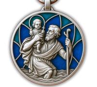 ELBKAISER - Christopherus Auto Schlüsselanhänger - Heiliger Christophorus Auto Anhänger für Autofahrer - Schutzpatron Autofahrer - Christophorus für Auto - Heiliger Christophorus Anhänger