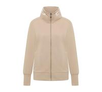 Elbsand Sweatjacke Alvis – Stehkragen mit Flockprint, 95% Baumwolle, Beige, Gr. XL