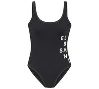 Badeanzug ELBSAND "Deep", Damen, Gr. 36, Cup A/B, schwarz, Recycling-Polyamid, unifarben, kontrastfarbene Details, Badeanzüge, mit Logo in Kontrastfarbe (60503405-36) schwarz
