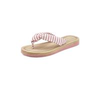 Elbsand Badezehentrenner Pantolette ultraleicht VEGAN, rosa, size=36|color=rosa-gestreift