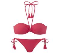Bandeau-Bikini ELBSAND, Damen, Gr. 36, Cup A/B, orange (hummer), Recycling-Polyamid, Bikini-Sets, mit V-Bügel (76809731-36) hummer