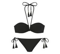 ELBSAND Bandeau-Bikini Damen schwarz Gr.38 Cup A/B