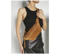 Bauchtasche ELBSAND Gr. B/H/T: 26 cm x 12 cm x 7 cm, beige (camelfarben) Damen Taschen Börsen Gürteltasche aus weichem Leder (82356401-0)