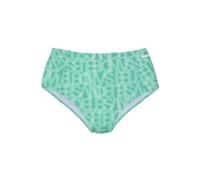 Bikini-Hose ELBSAND "Letra", Damen, Gr. 44, N-Gr, grün (mint), Recycling-Polyamid, bedruckt, Badehosen Bikini-Hose, mit tollem Wording (55152510-44) mint