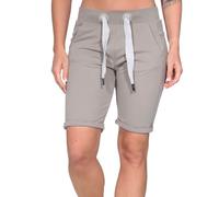 Elbsand Damen Sweat-Shorts Bermuda ESBrinjana Kurze Sweathose 70223 00 Soft Mud (890) S