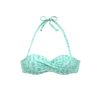 Bügel-Bandeau-Bikini-Top ELBSAND "Letra" Gr. 40, Cup E, grün (mint) Damen Bikini-Oberteile Ocean Blue mit tollem Wording (66007248-40) mint