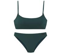 Bustier-Bikini ELBSAND, Damen, Gr. 42, Cup C/D, blau (petrol), Recycling-Polyamid, unifarben, strukturiert, Bikini-Sets, aus trendiger Rippware (74206300-42) petrol