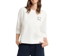 Elbsand Damen 3/4-Arm Sweatshirt Pullover mit Dreiviertel Ärmeln Loose Fit ESWParvin 70884 00 Cloud White/Coldwater (166010) M