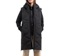 Elbsand Damen 3/4-lange Steppweste ESWYara mit Kapuze 70668 00 Caviar (990) M