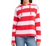 Elbsand Damen Hoodie Eydis 70889 gestreift mit Kapuze Loose fit Barberry+Soft Rose Stripe (0125) M