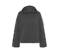 Elbsand Kapuzenpullover Hoodie Feinstrick meliert hüftlang Damen Anthrazit Gr. 36/38