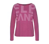Langarmshirt ELBSAND "Niola" Gr. XL (42), pink Damen Shirts Jersey mit großem Frontprint, Longsleeve aus Baumwoll-Mix (14152125-XL)