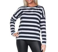 Elbsand Damen Longsleeve ESWMilia Langarmshirt mit Streifen 70674 00 Coldwater + Cloud White (034) Coll.25.1 L