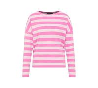 Elbsand Damen Longsleeve Langarmshirt mit Streifen ESWMilia 70674 00 Magenta Sky + Soft Rose (0131) XL