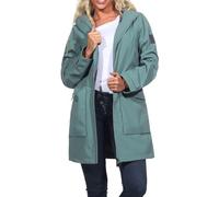 Elbsand Damen Outdoorjacke wasserabweisender Parka mit Kapuze ESWJuoni 70745 00 Baltic Sea (832) S