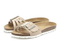 Pantolette ELBSAND Gr. 37, beige Damen Schuhe Pantoletten Mule, Sandale, offener Schuh, hochwertiges Leder, weiches Korkfußbett (99637351-37)