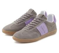 Sneaker ELBSAND "Freizeitschuh", Damen, Gr. 45, grau, Obermaterial: 100% Rindsleder. Futter: 100% Textilmaterial. Decksohle: 100% Textilmaterial. Laufsohle: 100% Synthetik, unifarben mit Farbeinsatz,