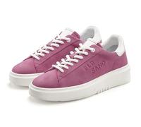 Sneaker ELBSAND "Schnürschuh, Turnschuh, Schnürhalbschuh, Freizeitschuh, Ledersneaker", Damen, Gr. 41, pink, Obermaterial: 95% Ziegenleder, 5% Schafsleder. Decksohle: 100% Schafsleder. Futter: 100% Le