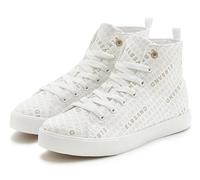 Sneaker ELBSAND "Textilschuhe, Schnürschuh", Damen, Gr. 40, weiß, Obermaterial: 100% Textilmaterial. Futter: 100% Textilmaterial. Decksohle: 100% Textilmaterial. Laufsohle: 100% Synthetik, bedruckt, c