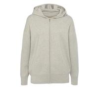 Strickjacke ELBSAND, Damen, Gr. 32/34, grau (hellgrau), Feinstrick, Obermaterial: 50% Viskose, 28% Polyester, 22% Nylon, meliert, unifarben, bequem hüftbedeckend, Strickjacken Strickjacke, aus hochwer