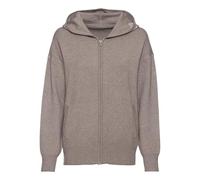 Elbsand Strickjacke Damen taupe meliert Feinstrick hüftlang Gr. 44/46