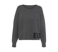 Elbsand Strickpullover Loungesweatshirt – Damen, 50% Viskose, Rundhals, anthrazit Gr. 44/46