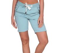 Elbsand Damen Sweat-Shorts Bermuda ESBrinjana Kurze Sweathose 70223 00 Blue Shadow (754) XS