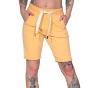 Elbsand Damen Sweat-Shorts Bermuda ESBrinjana Kurze Sweathose 70223 00 Orange Haze (324) L