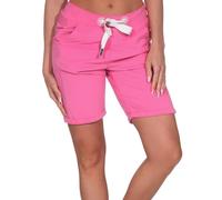 Elbsand Damen Sweat-Shorts Bermuda ESBrinjana Kurze Sweathose 70223 00 Soda Pink (530) XL
