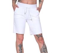 Elbsand Damen Sweat Shorts Bermuda ESWMijar Kurze Sweathose 70825 00 Bright White/Soft Mud (11113) M