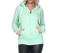 Elbsand Damen Sweatjacke ESKelda Freizeitjacke mit Kapuze 70299-00 Mellow Mint (868) M