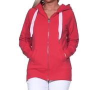 ELBSAND - Women's Kelda Hood-Jacket - Sweat- & Trainingsjacke, Gr. S, rot (Barberry)