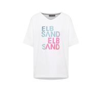 Elbsand Damen T-Shirt ESWLiv Loose Fit Kurzarmshirt mit Frontprint