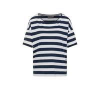 Elbsand Damen T-Shirt ESWLuani gestreiftes Jersey Kurzarmshirt 70796 00 Coldwater + Cloud White (034) S