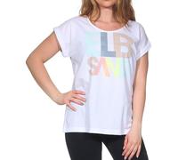 Elbsand Damen T-Shirt Kurzarmshirt mit Logo-Frontprint ESWEldis 70578 00 Bright White (111019) XXL