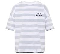 Elbsand Gry T-Sweat, Grau/Weiß, 95% Baumwolle, Lockerer Schnitt, Rundhalsausschnitt, Logoprint (DE/NL/SE/PL, Alphanumerisch, M, Regular, Regular)